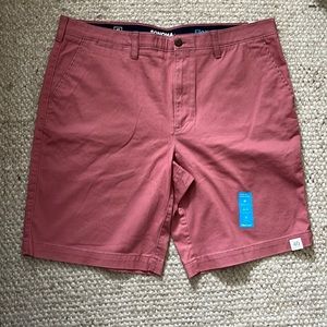 NWT Sonoma Flat Front Flex Wear Cotton Shorts Size 40 Salmon Color